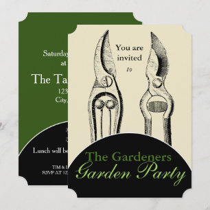 VINTAGE Verktyg Garden Party-inbjudan Inbjudningar