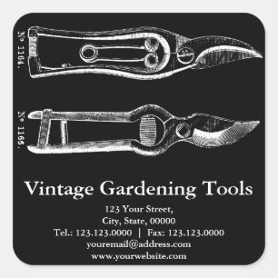 VINTAGE  Verktyg Pruners Anpassningsbar B Stickers Fyrkantigt Klistermärke