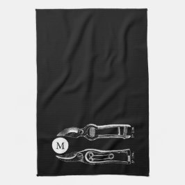VINTAGE Verktyg Pruners Monogram B K Towel Kökshandduk