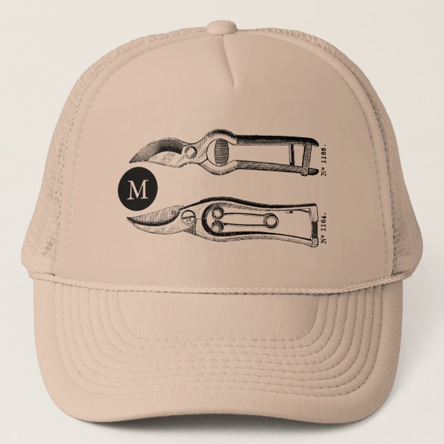 VINTAGE  Verktyg Pruners Monogram T Hat Keps (Framsida)