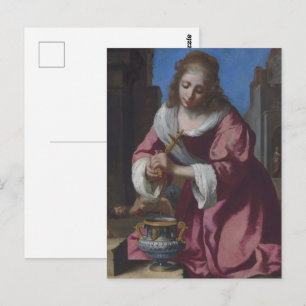 Vintage Vermeer Religiöst Barock Finkonst Vykort