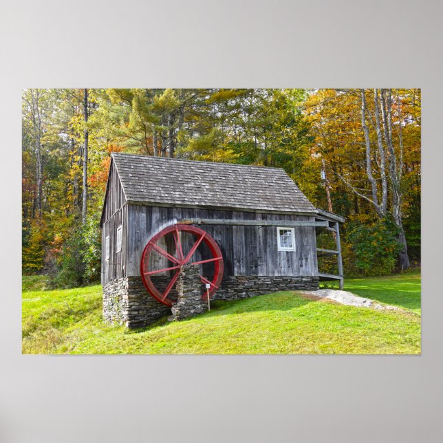Vintage Vermont Gristmill Poster (Framsidan)