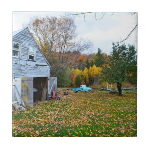 Vintage Vermont Scene Tile Kakelplatta