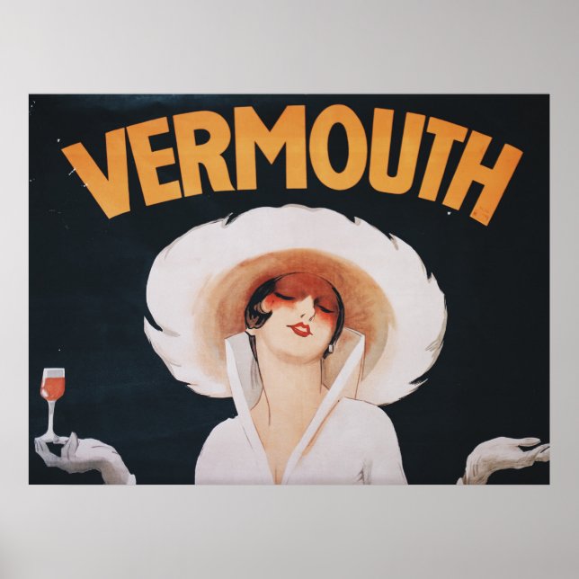Vintage Vermouth Advertisement Poster (Framsidan)