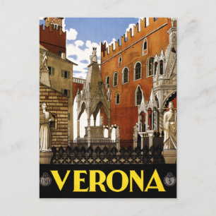 Vintage Verona Italien Architecture Travel Vykort