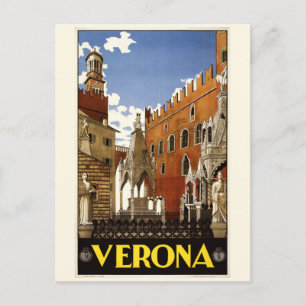 Vintage Verona-Italiens vykort