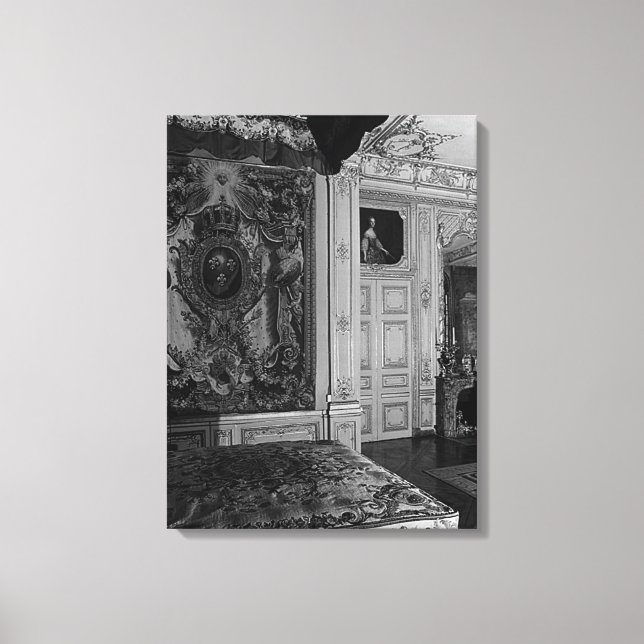 Vintage Versailles Palace Louis XV Bed Canvastryck (Framsida)