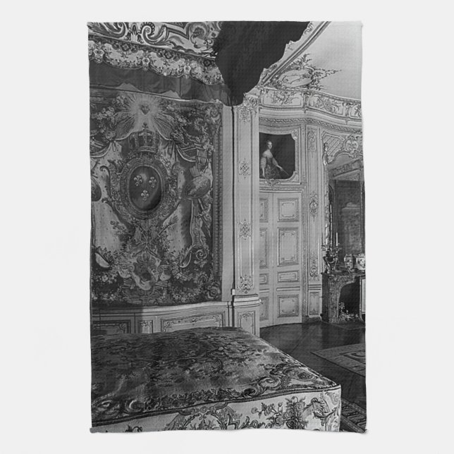 Vintage Versailles Palace Louis XV Bed Kökshandduk (Vertikal)