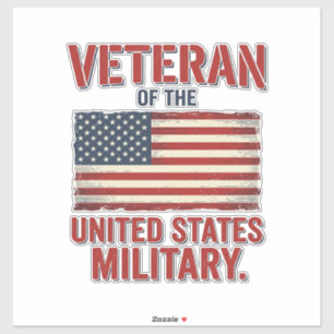Vintage Veteran USA Flagga Militär Vektor Design_1 Klistermärken