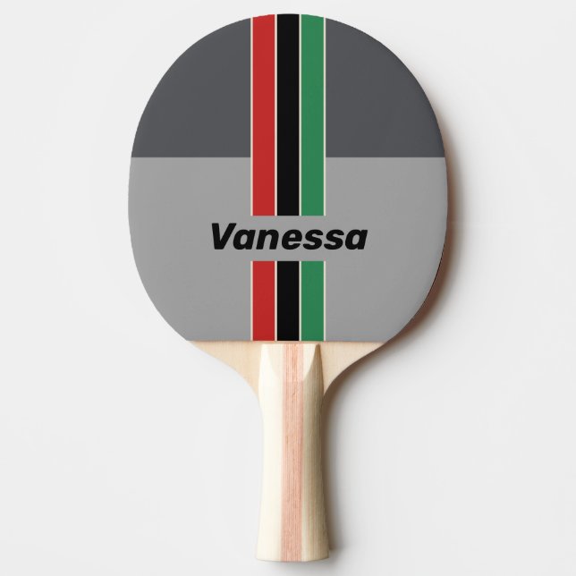 Vintage VHS stift randig med namn Pingisracket (Framsidan)