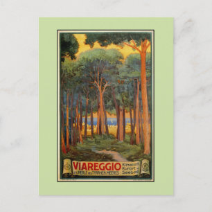 Vintage Viareggio Italiensk resereklam Vykort