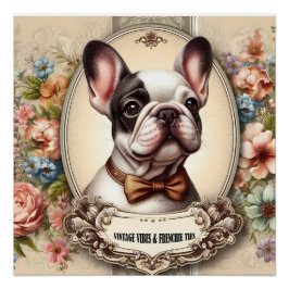 Vintage Vibes & Frenchie Ties Perfect Poster