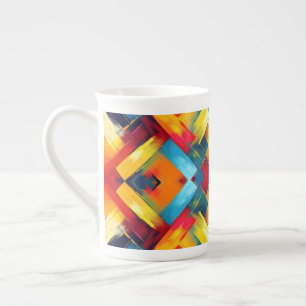 Vintage Vibes i Färg: Snyggtens geometriska former Benporslin Mugg