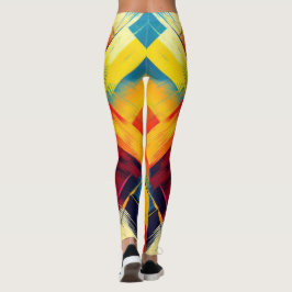 Vintage Vibes i Färg: Snyggtens geometriska former Leggings