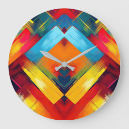 Vintage Vibes i Färg: Snyggtens geometriska former Stor Klocka