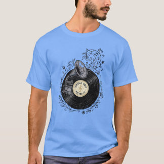 Vintage Vibes Record Co Gramofon T Shirt