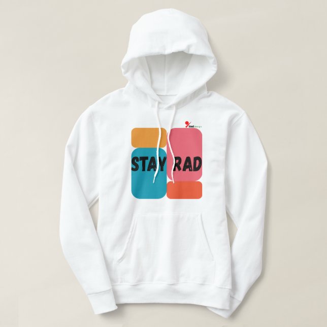 Vintage Vibes Retro Färg Block Sweater Hoodie (Design framsida)