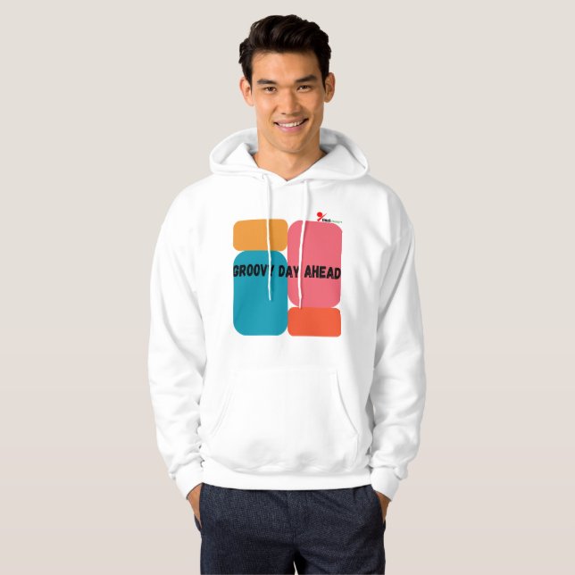 Vintage Vibes Retro Färgblockstickad Tröja Hoodie (Hel framsida)