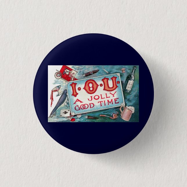 Vintage Vice Party, spel och rökning Knapp (Framsida)