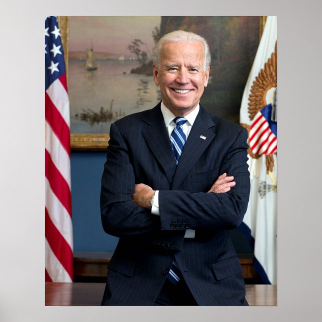 Vintage Vice President Joe Biden Porträtt Poster (Framsidan)