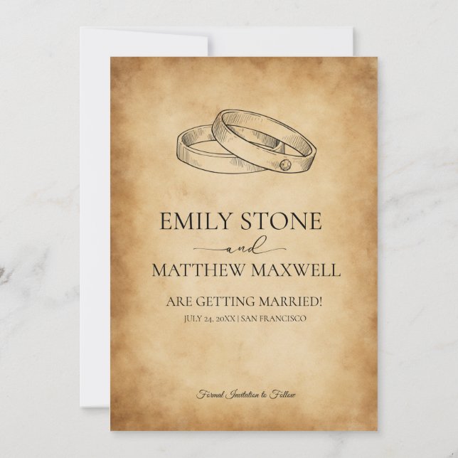 Vintage Victoria-antik bröllops-RSVP Inbjudningar (Baksida)