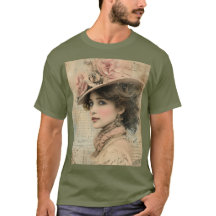 Vintage Victoria-lady blomsterho Elegant Porträtt