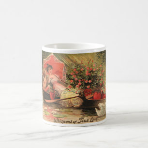 Vintage Victorian Alla hjärtans dag Cherub med hea Kaffemugg