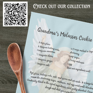 Vintage Victorian Angel Keepsakrecipe Kökshandduk
