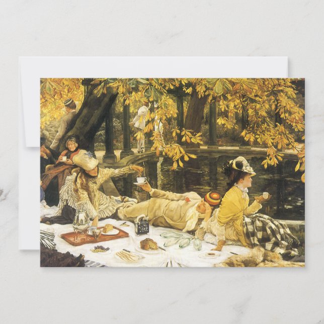 Vintage Victorian Art Aftertoltea Möhippa Inbjudningar (Framsida)