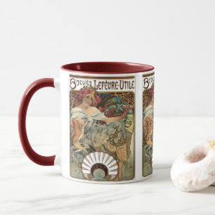 Vintage Victorian Art nouveau av Alphonse Mucha Mugg