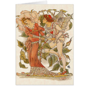 Vintage Victorian Art, Ro av Walter Crane Hälsningskort