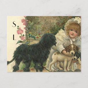VINTAGE VICTORIAN BEFRIENDER FÖR PETS POSTCARD VYKORT