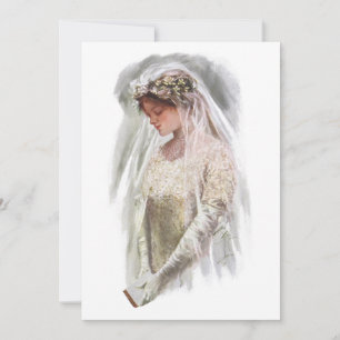 Vintage Victorian Bride med Bible Harrison Fisher