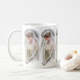 Vintage Victorian Bride med Bible Harrison Fisher Kaffemugg