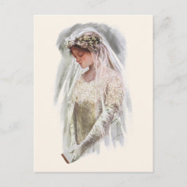 Vintage Victorian Bride med Bible Harrison Fisher Vykort