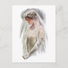 Vintage Victorian Bride med Bible Harrison Fisher Vykort
