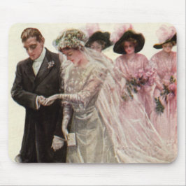 Vintage Victorian Bröllop Ceremony Bride and Groom Musmatta