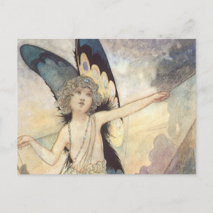 Vintage Victorian Butterfly Fairy av Robinson Vykort