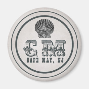 Vintage Victorian Cape May New jersey Beach Märkre Magnet