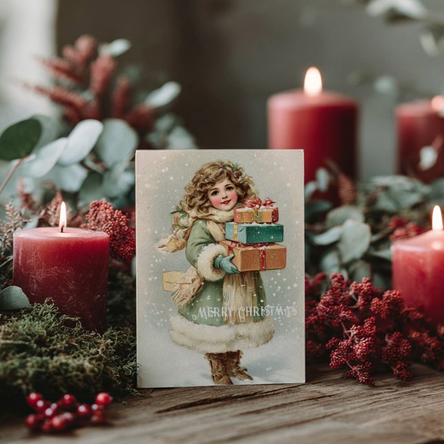 Vintage Victorian Christmas Postcard Vykort (Skapare uppladdad)