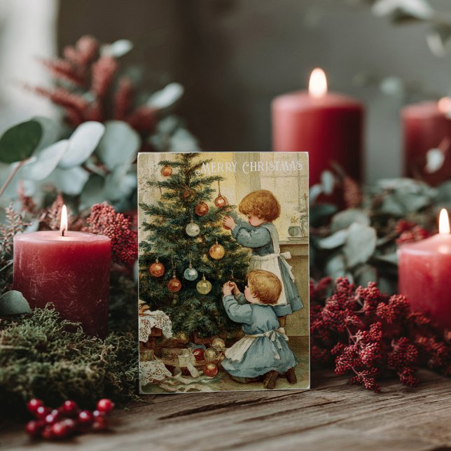 Vintage Victorian Christmas Postcard Vykort (Skapare uppladdad)