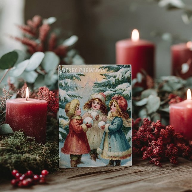 Vintage Victorian Christmas Postcard Vykort (Skapare uppladdad)