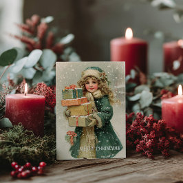 Vintage Victorian Christmas Postcard Vykort