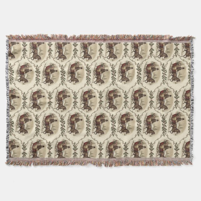 Vintage Victorian Christmas Sleigh Filt (Framsidan)