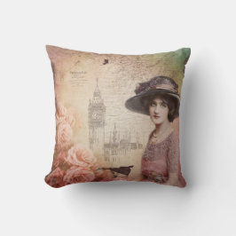 Vintage Victorian Dam Decorative Cushion Kudde