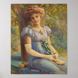 Vintage Victorian Dam Porträtt Art Poster