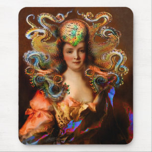 Vintage Victorian Dam Squid Mousepad Musmatta