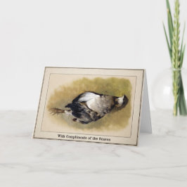 Vintage Victorian Dead Bird Helgdag Card Helgkort