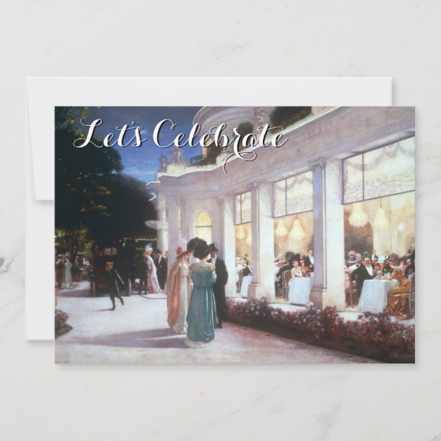 Vintage Victorian Dinner Party Inbjudningar (Framsida)