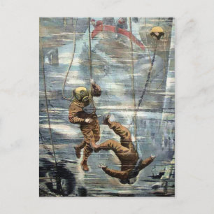 Vintage Victorian Divers Vykort